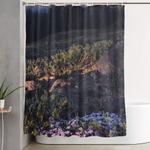 wildflowers at dawn nature photography shower curtain 0