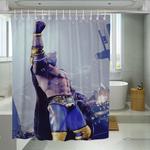 winner of king tekken game shower curtains 0