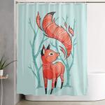 winter fox shower curtain 0
