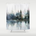 winter morning shower curtain 0