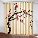 wintersweet plum blossom curtains blackout window treatments drapes 0