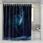 wolf in the dark shower curtains 0