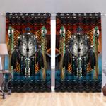 wolf native american blackout curtains love wolf home decoration blackout window curtains 100 polyester 41 7 107 9 0