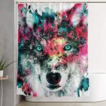 wolf shower curtain 0
