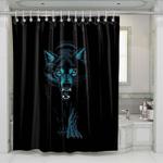 wolf skateboard shower curtains 0