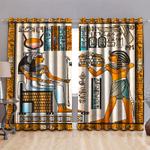woman egyptian ancient egypt culture pattern curtain egypt woman blackout window curtains 100 polyester 417 1079 1 0