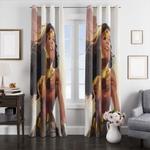 wonder woman digital painting window curtains 0