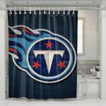 wood blue tennessee titans shower curtains 0