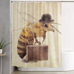 worker bee shower curtain 0