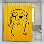 yellow jack adventure time shower curtains 0