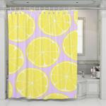 yellow lemon fruit shower curtains 0