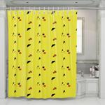 yellow pikachu thunder light shower curtains 0
