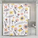 yellow shining sunflower shower curtains 0