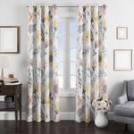 yellow shining sunflower window curtain 0