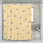 yellow stars simple theme shower curtains 0