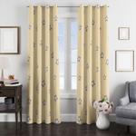 yellow stars simple theme window curtain 0