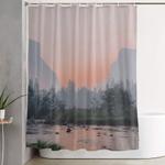 yosemite valley sunrise pretty pink shower curtain 0