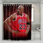 young of michael jordan bulls shower curtains 0