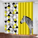 zebra horse curtains blackout window treatments drapes for room decor 0