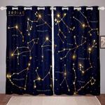 zidoac cobstekkations stars universe magic window curtain virgo libra blackout window curtains 100 polyester 41 7 107 9 0
