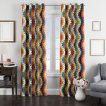 zigzag gradient lines pattern window curtain 0