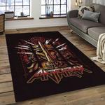 anthrax band thrash metal music for metalhead carpet rectangle area rug for living room home room decor gift for fans dark room atr36
