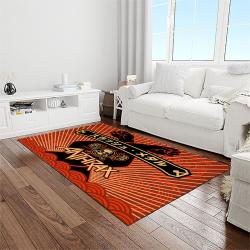 anthrax band thrash metal music for metalhead carpet rectangle area rug for living room home room decor gift for fans light room atr15