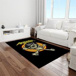 anthrax band thrash metal music for metalhead carpet rectangle area rug for living room home room decor gift for fans light room atr21