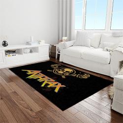 anthrax band thrash metal music for metalhead carpet rectangle area rug for living room home room decor gift for fans light room atr22