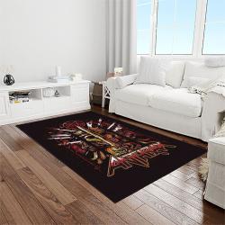 anthrax band thrash metal music for metalhead carpet rectangle area rug for living room home room decor gift for fans light room atr36