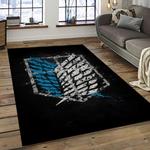 attack on titan anime manga cartoon character carpet rectangle area rug for living room home room decor gift for fans dark room aot3