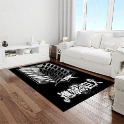 attack on titan anime manga cartoon character carpet rectangle area rug for living room home room decor gift for fans light room aot6