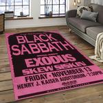 black sabbath band heavy metal music metalheads carpet rectangle area rug for living room home room decor gift for fans dark room bsb11
