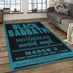 black sabbath band heavy metal music metalheads carpet rectangle area rug for living room home room decor gift for fans dark room bsb24