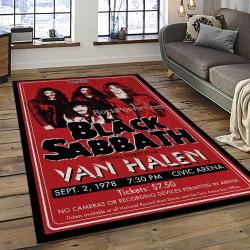 Black Sabbath Band Heavy Metal Music Metalheads Carpet Rectangle Area Rug For Living Room Home Room Decor Gift For Fans BSB27