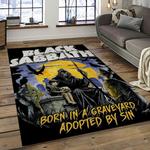 black sabbath band heavy metal music metalheads carpet rectangle area rug for living room home room decor gift for fans dark room bsb32