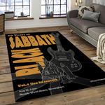 black sabbath band heavy metal music metalheads carpet rectangle area rug for living room home room decor gift for fans dark room bsb9