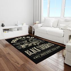 black sabbath band heavy metal music metalheads carpet rectangle area rug for living room home room decor gift for fans light room bsb12