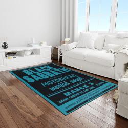 black sabbath band heavy metal music metalheads carpet rectangle area rug for living room home room decor gift for fans light room bsb24