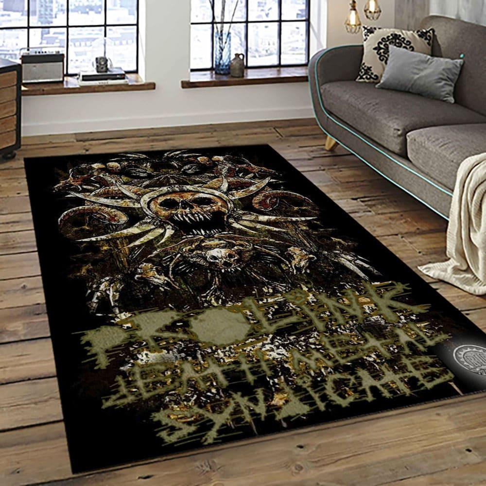 Death Metal Band Music For Metalheads Carpet Rectangle Area Rug For Living Room Home Room Decor Gift For Fans DMT14 death metal band music for metalheads carpet rectangle area rug for living room home room decor gift for fans dark room dmt14