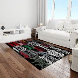 death metal band music for metalheads carpet rectangle area rug for living room home room decor gift for fans light room dmt22