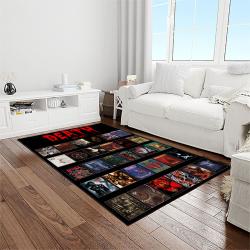 death metal band music for metalheads carpet rectangle area rug for living room home room decor gift for fans light room dmt4