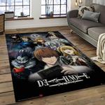 death note anime manga cartoon character carpet rectangle area rug for living room home room decor gift for fans dark room dnt28