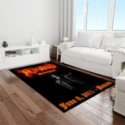 dio band heavy metal music for metalhead carpet rectangle area rug for living room home room decor gift for fans light room dio10