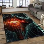 disturbed band rectangle area rug for living room home room decor gift for friends and family dark room dst34