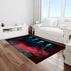 disturbed band rectangle area rug for living room home room decor gift for friends and family light room dst17