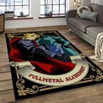 fullmetal alchemist brotherhood anime manga cartoon logo carpet rectangle area rug for living room home room decor gift for fans dark room fab1