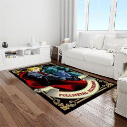 fullmetal alchemist brotherhood anime manga cartoon logo carpet rectangle area rug for living room home room decor gift for fans light room fab1