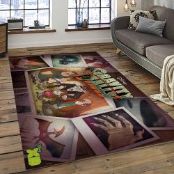 Gravity Fall Disney Series Cartoon Character Carpet Rectangle Area Rug For Living Room Home Room Decor Gift For Fans GVF11