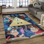 gravity fall disney series cartoon character carpet rectangle area rug for living room home room decor gift for fans dark room gvf17